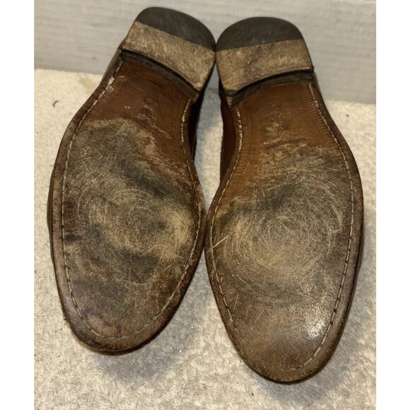 Giorgio’s of palm beach genuine ostrich Leather Men Shoes Sz 8.5 Brown Italy main image 9